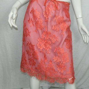 Anthropologie Tracy Reese Skirt Lace Pink Size 4